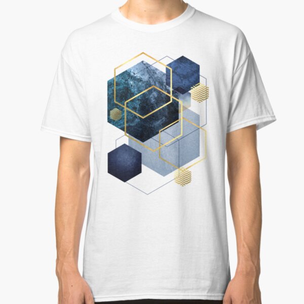Navy and Gold Geo Classic T-Shirt