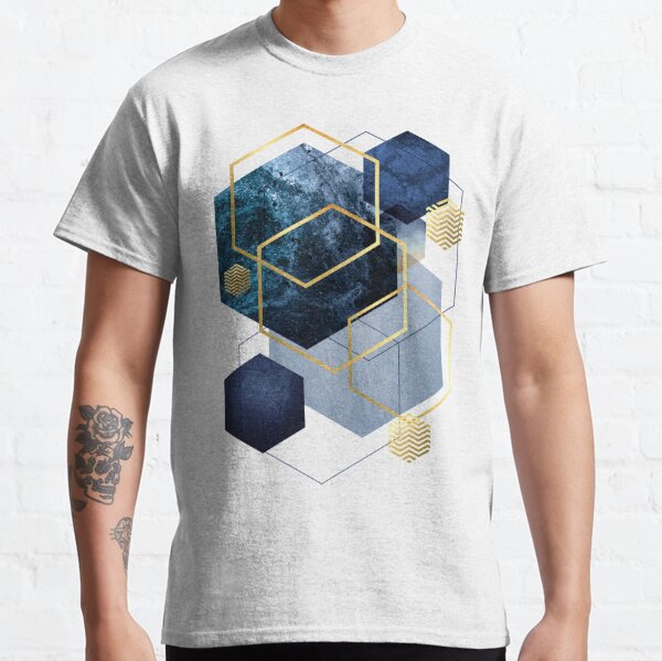 Navy and Gold Geo Classic T-Shirt