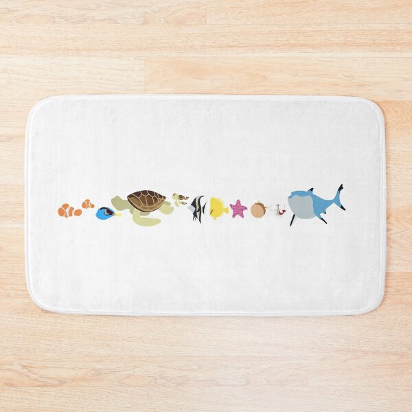 Finding Nemo Character Illustration  Bath Mat