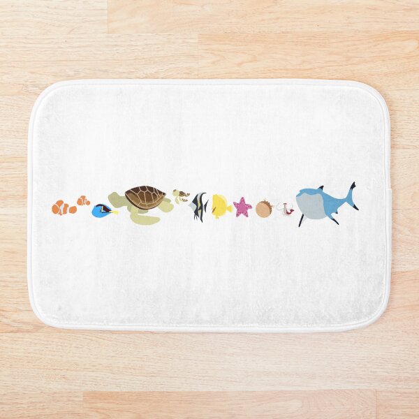 Finding Nemo Character Illustration Bath Mat