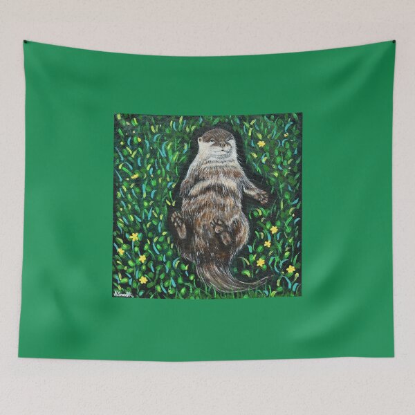 Item preview, Relaxed River Otter Painting designed and sold by Art by Kirsten Sneath.