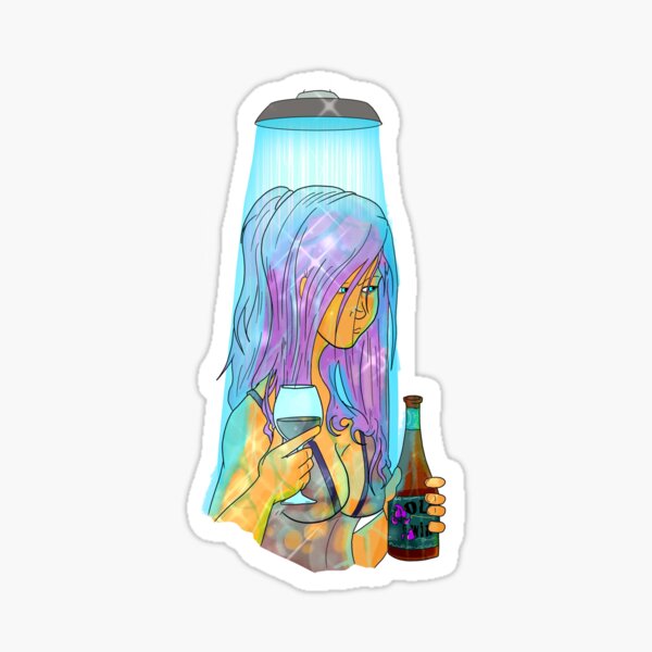 Shower Wine Sticker