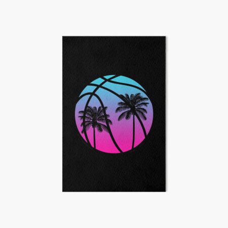 Miami Vice Basketball - Black Art Board Print