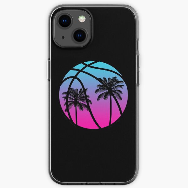 Miami Vice Basketball - Black iPhone Soft Case