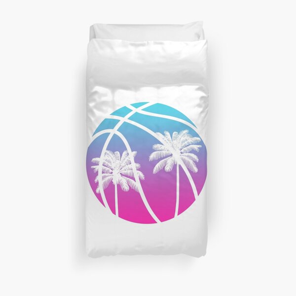 Miami Vice Basketball - White Duvet Cover