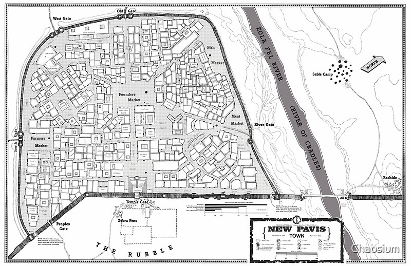 Map Of New Pavis By Chaosium Redbubble   Flat,800x800,075,f.u4 