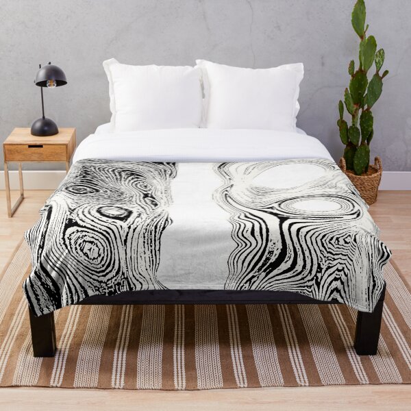 Item preview, Black & White Wavy Wood Abstract designed and sold by SanfordStudio.