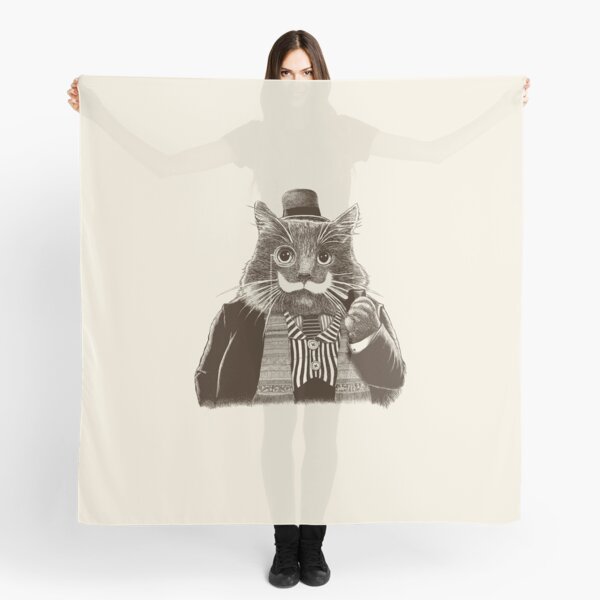 Mustache Cat Scarf