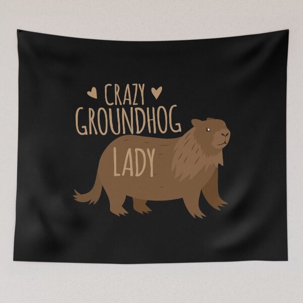 Item preview, New Crazy groundhog lady  designed and sold by jazzydevil.