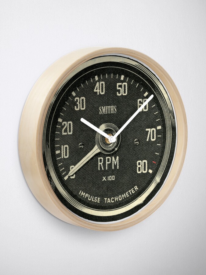 "Tachometer. Smiths Precision Automotive " Clock by taspaul Redbubble