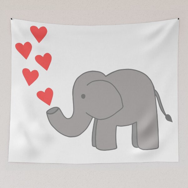 Item preview, Red Love Elephant designed and sold by passionatelyem.