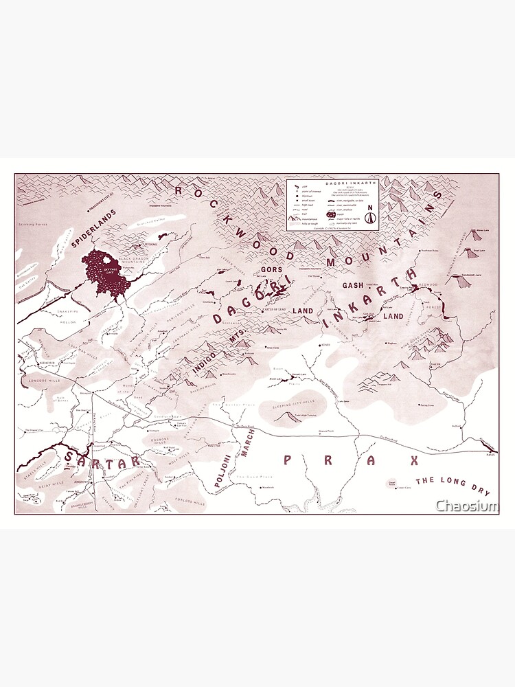Thumbnail 3 of 3, Photographic Print, Dagori Inkarth Map designed and sold by Chaosium.