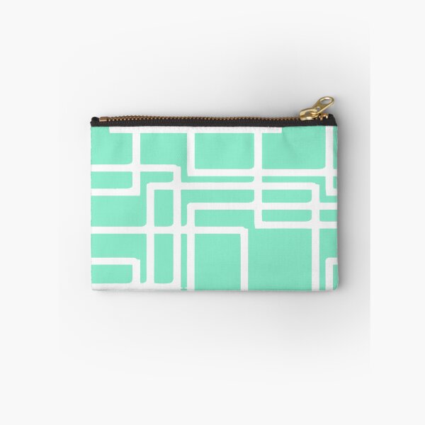 Item preview, Retro Modern White Rectangles On Diluted Aqua designed and sold by taiche.