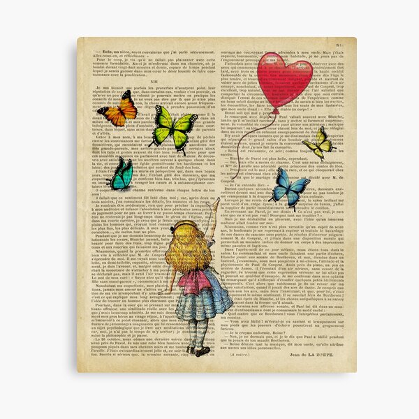 banksy alice au pays des merveilles ballon fille Impression sur toile