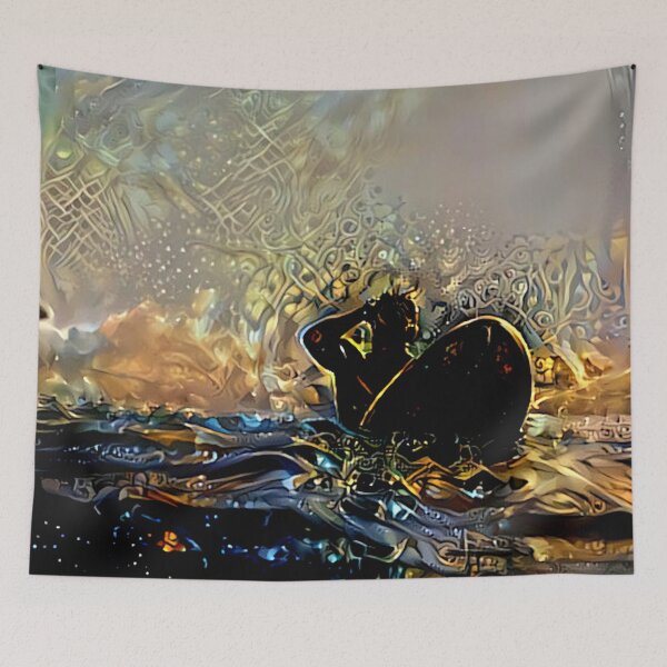 Item preview, Sunset Surfer in the Sparkling Waves designed and sold by Alyxandre.