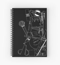 Makeup Bag Innards (black) Spiral Notebook