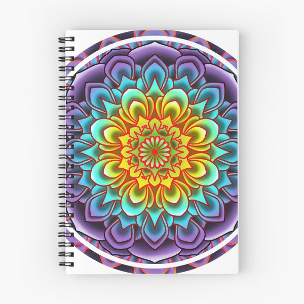 Artikelvorschau, Lila Aqua und Gelb Sared Mandala entworfen und verkauft von ColorTime.