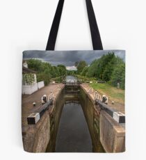 Wide Water Lock on the Grand Union Canal at Harefield Tote Bag