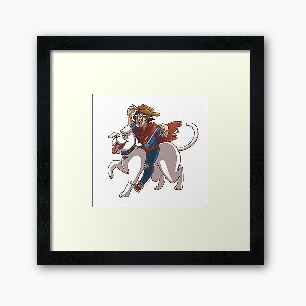Super Cowboy Framed Art Print