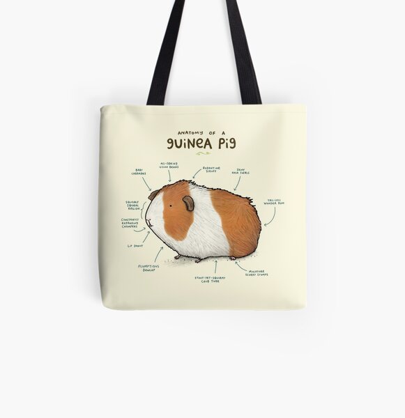 Anatomy of a Guinea Pig All Over Print Tote Bag