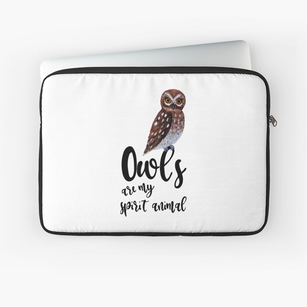 Coque Et Skin Adhesive Ipad Les Hiboux Sont Mon Animal Spirituel Citation De Woodland Brown Owl Par Swilddesign Redbubble