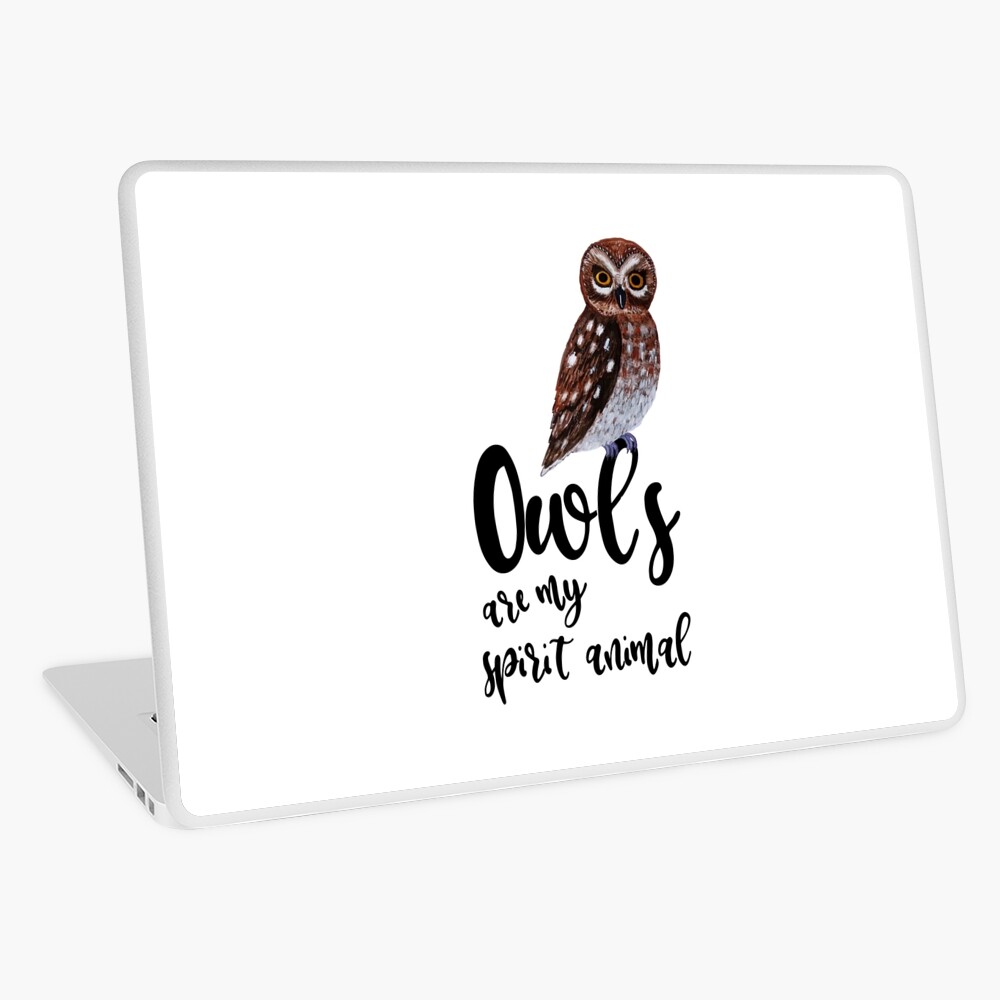 Coque Et Skin Adhesive Ipad Les Hiboux Sont Mon Animal Spirituel Citation De Woodland Brown Owl Par Swilddesign Redbubble