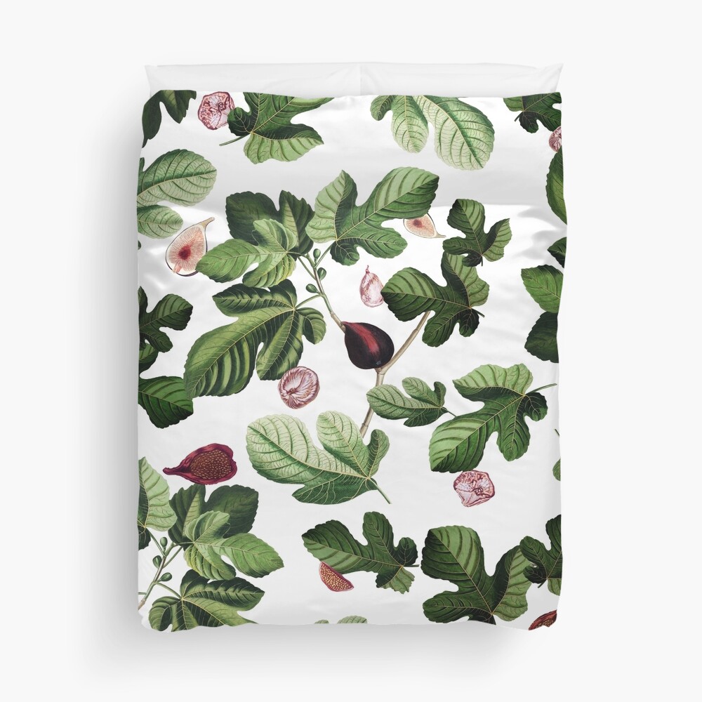 "Figs white" Duvet Cover by fifikoussout Redbubble