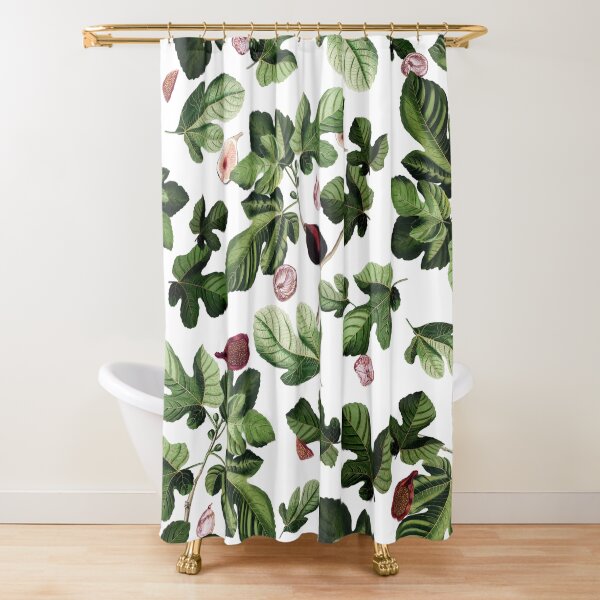 Figs white Shower Curtain
