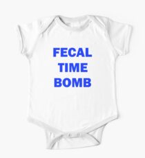 Fäkale Zeitbombe blau Baby Body Kurzarm