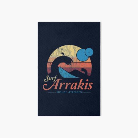 Visit Arrakis - Vintage Distressed Surf - Dune - Sci Fi Art Board Print