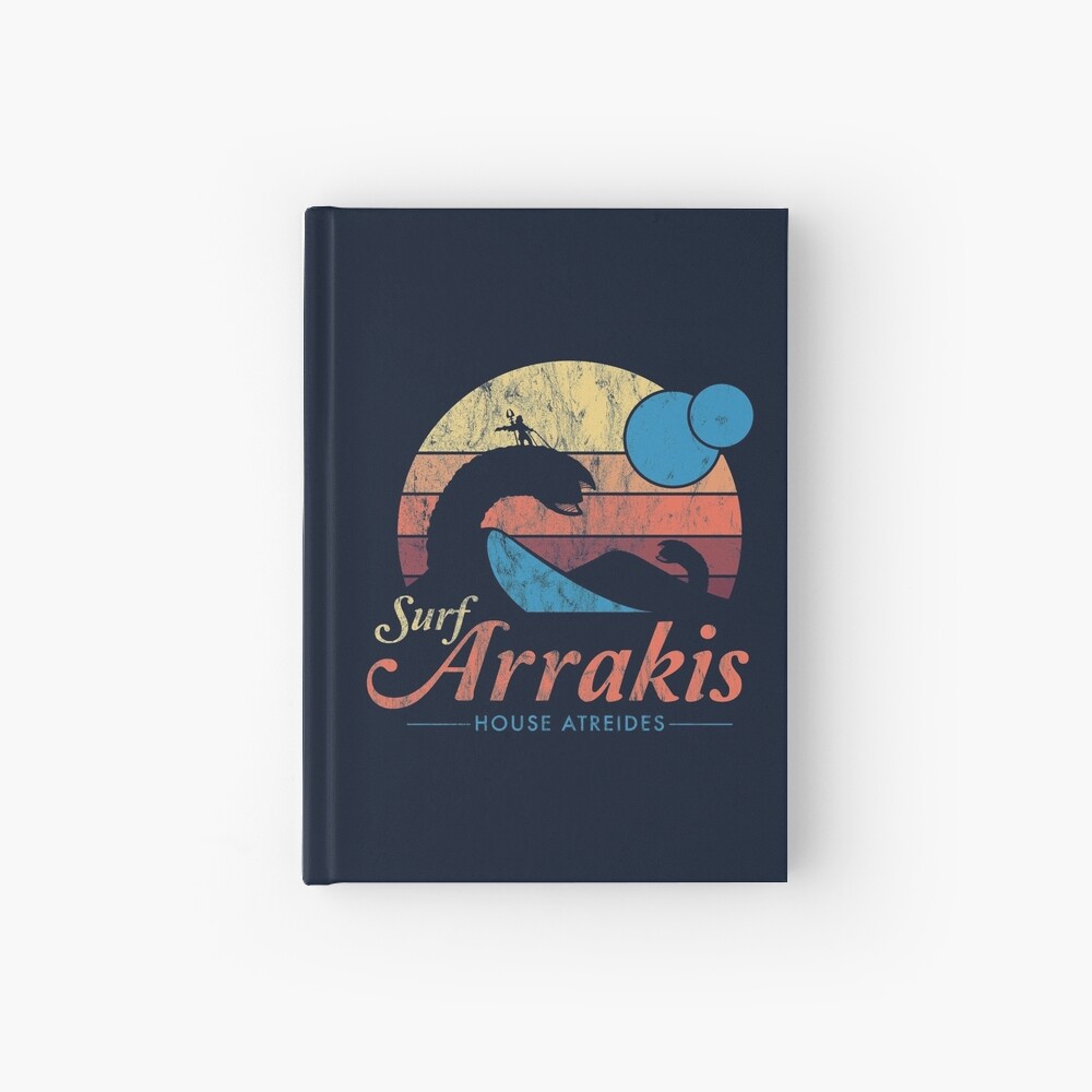 Visit Arrakis - Vintage Distressed Surf - Dune - Sci Fi Hardcover Journal