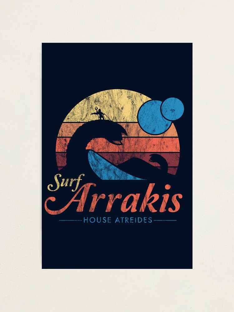 Thumbnail 2 of 3, Photographic Print, Visit Arrakis - Vintage Distressed Surf - Dune - Sci Fi designed and sold by Nemons.