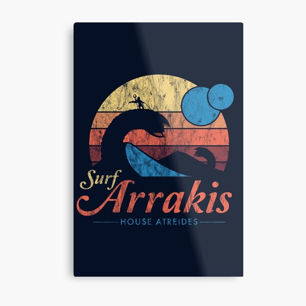 Visita Arrakis - Vintage Distressed Surf - Dune - Sci Fi Lámina metálica