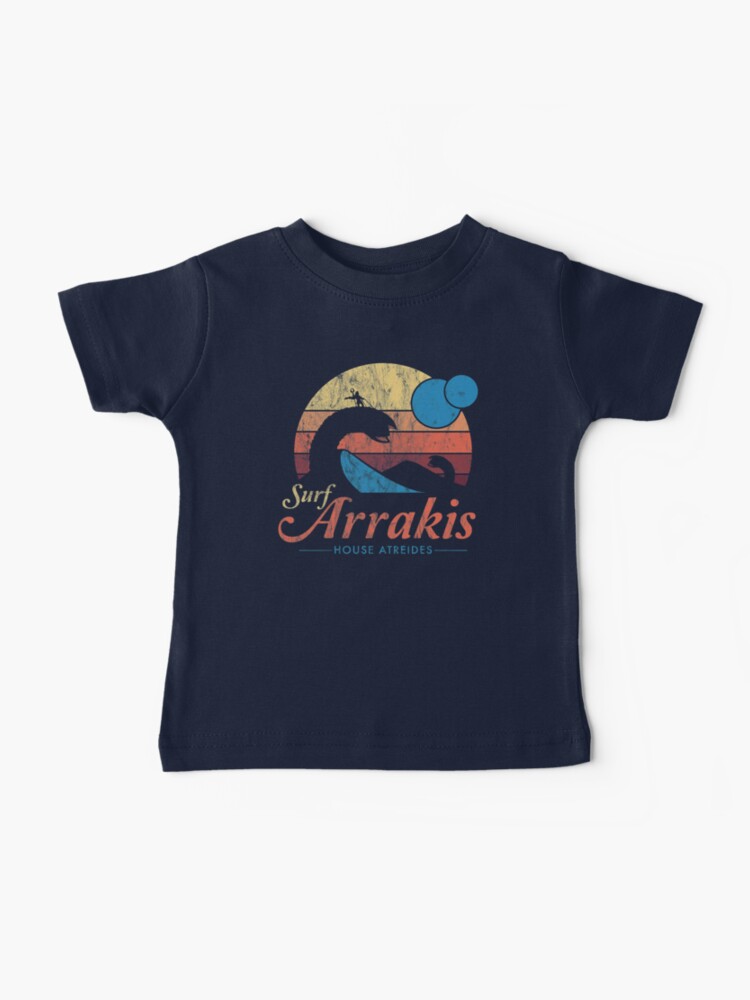 Thumbnail 1 of 2, Baby T-Shirt, Visit Arrakis - Vintage Distressed Surf - Dune - Sci Fi designed and sold by Nemons.