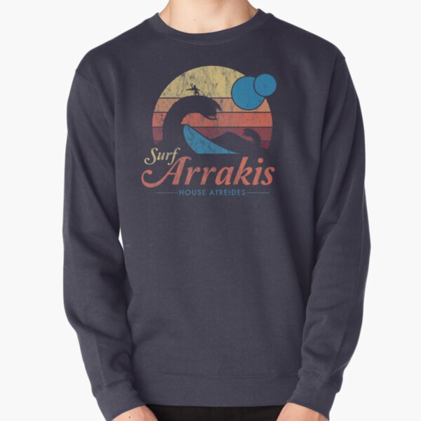 Visit Arrakis - Vintage Distressed Surf - Dune - Sci Fi Pullover Sweatshirt