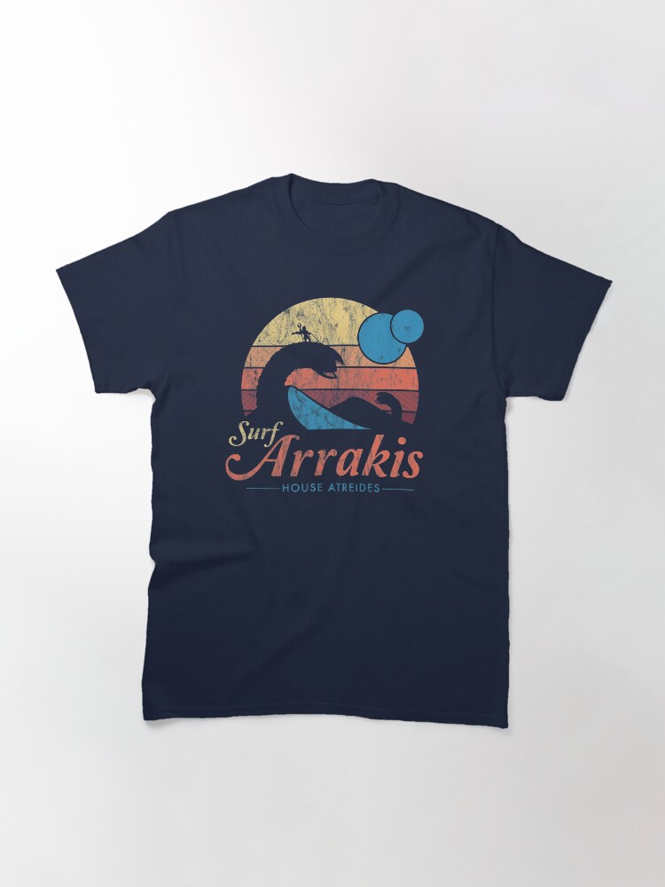 Thumbnail 3 of 7, Classic T-Shirt, Visit Arrakis - Vintage Distressed Surf - Dune - Sci Fi designed and sold by Nemons.