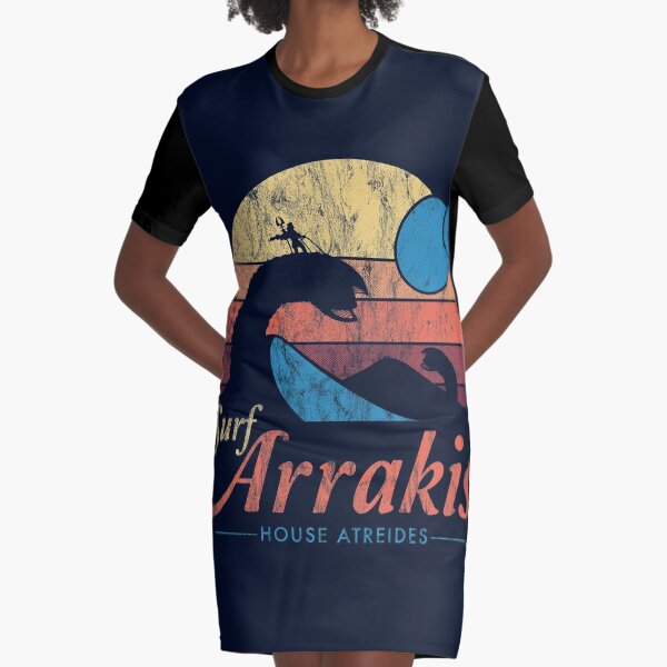 Besuchen Sie Arrakis - Vintage Distressed Surf - Dune - Sci Fi T-Shirt Kleid