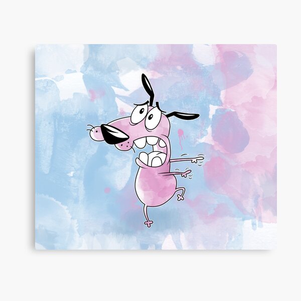Courage the Cowardly Dog - watercolor Canvas Print