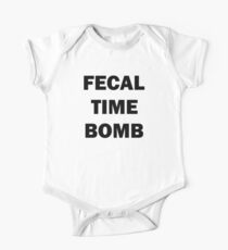 Fäkale Zeitbombe Schwarz Baby Body Kurzarm