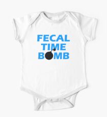 Fäkale Zeitbombe blau Baby Body Kurzarm