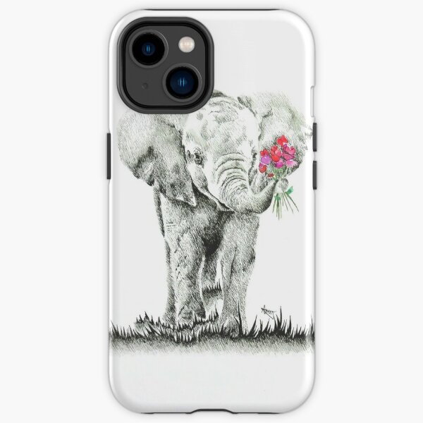 Motif Elephant Mignon Effacer Impact Coque pour iPhone XR TPU Protecteur léger Phone Cover avec Wildlife Trend Spots Fashion Gift 