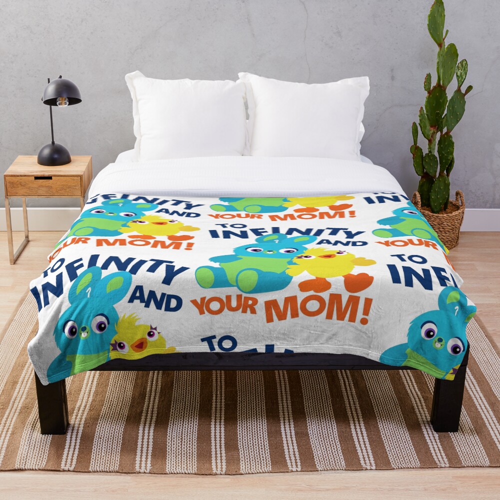 "To Infinity And Your Mom" Throw Blanket by ijoshtherefore Redbubble