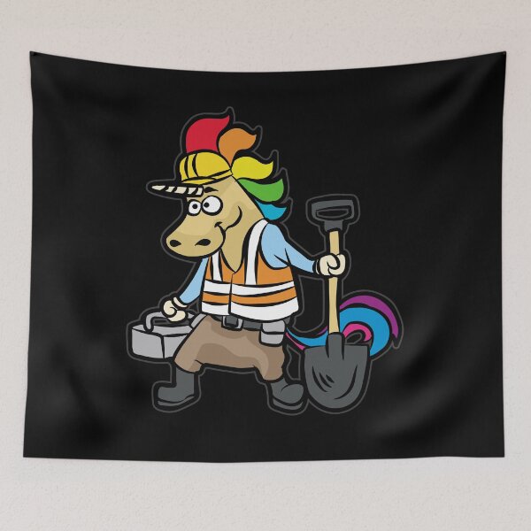 Item preview, UNICORN CONSTRUCTION WORKER designed and sold by Moonpie90.