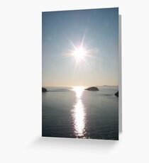 deception pass at sunset Greeting Card