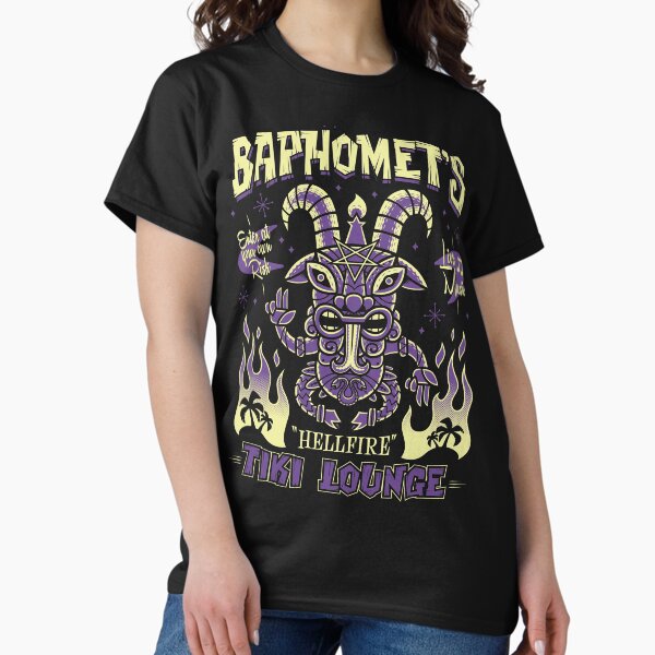Vista previa del artículo con la obra «Baphomet - Hellfire Tiki Lounge - Ocultismo - Surf», diseñado y vendido por Nemons.