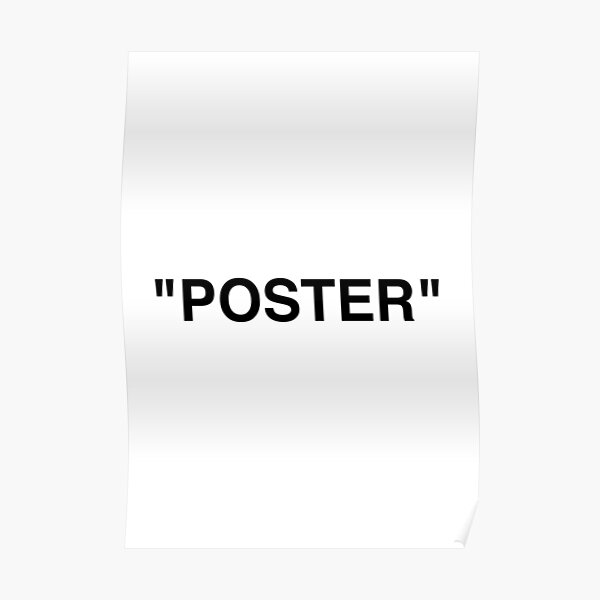 "POSTER" - NOIR SUR BLANC Poster
