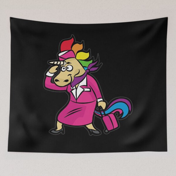 Item preview, UNICORN FLIGHT ATTENDANT Stewardess Air Hostess designed and sold by Moonpie90.