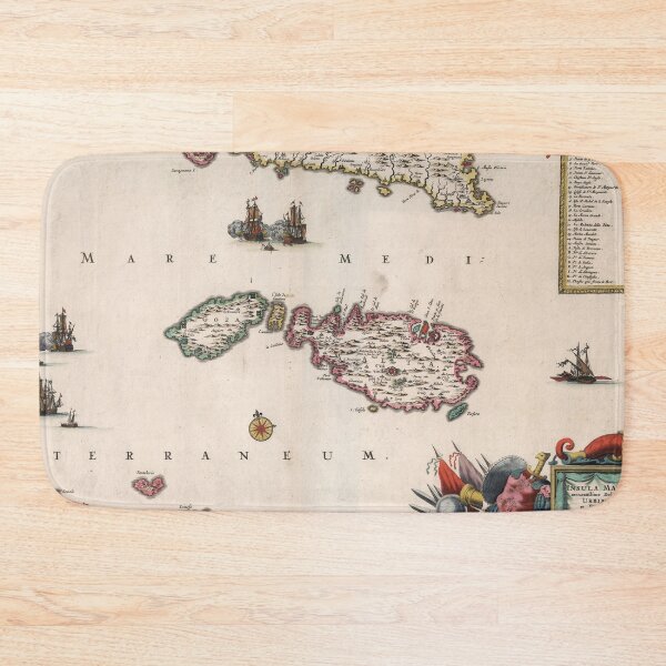 Item preview, Vintage Malta Map (1682) designed and sold by BravuraMedia.