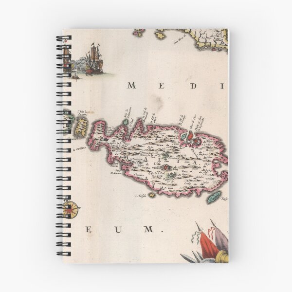 Item preview, Vintage Malta Map (1682) designed and sold by BravuraMedia.