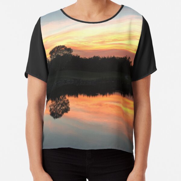 Sunset on the Course Chiffon Top